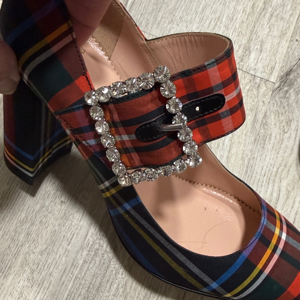 J Crew Plaid Mary Jane Heels - Picture 4 of 5